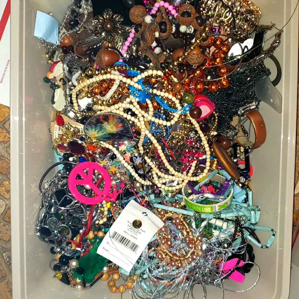 Around 9 lbs. of costume/junk jewelry.